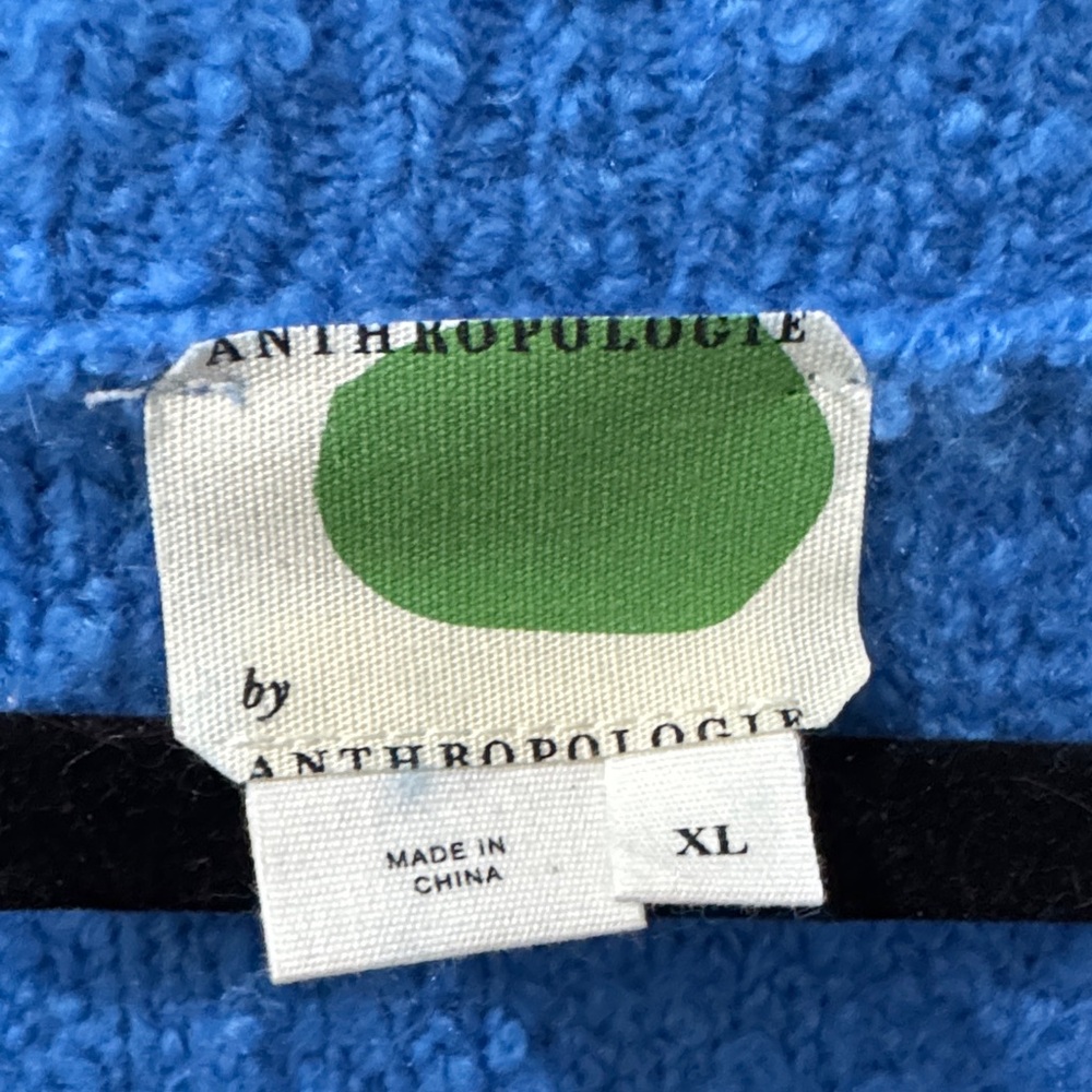 Anthropologie Sky Blue V-Neck Sweater - Picture 2 of 3